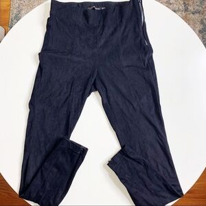 ZARA Trafaluc Suede Ankle Pant Black Women’s Size Small